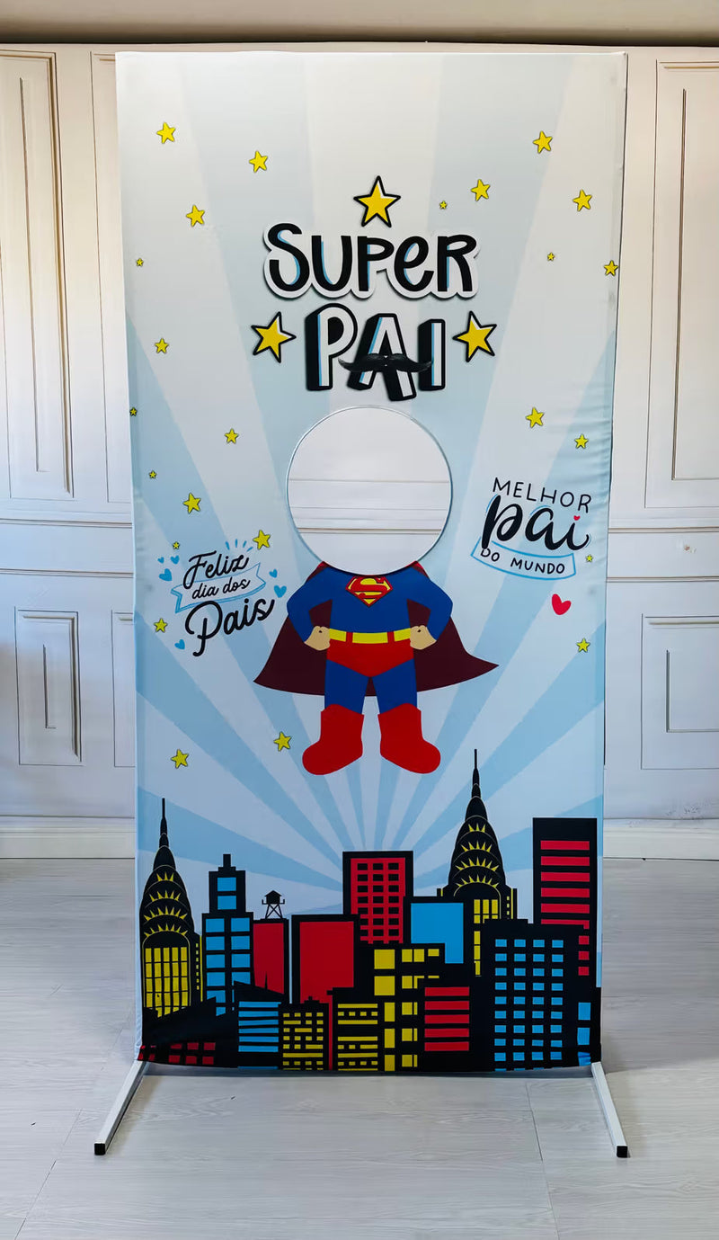 Painel Vazado Retangular Interativo + Estrutura Metálica dia dos pais