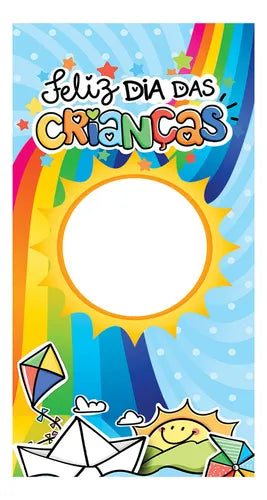 Painel Vazado Retangular Interativo + Estrutura Metálica Dia das crianças