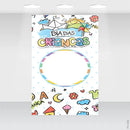 Painel Vazado Retangular Interativo + Estrutura Metálica Dia das crianças