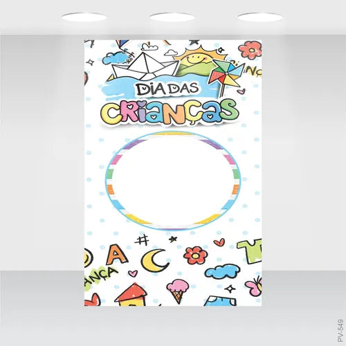 Painel Vazado Retangular Interativo + Estrutura Metálica Dia das crianças