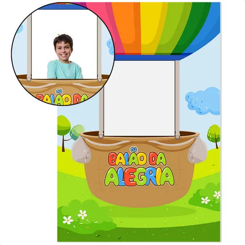 Painel Vazado Retangular Interativo + Estrutura Metálica Dia das crianças