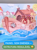 Painel Sublimado com Estrutura Regulável – arca de Noé